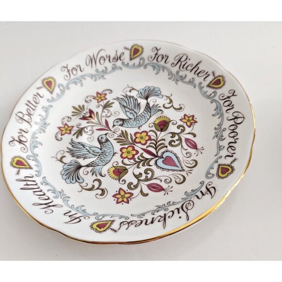 Paragon Warranted Wedding Anniversary Teacup and Saucer For Better, For Worse - Picture 10 of 13